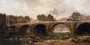 Hubert Robert Demolition of the Houses on the Pont Notre Dame in 1786 oil painting reproduction